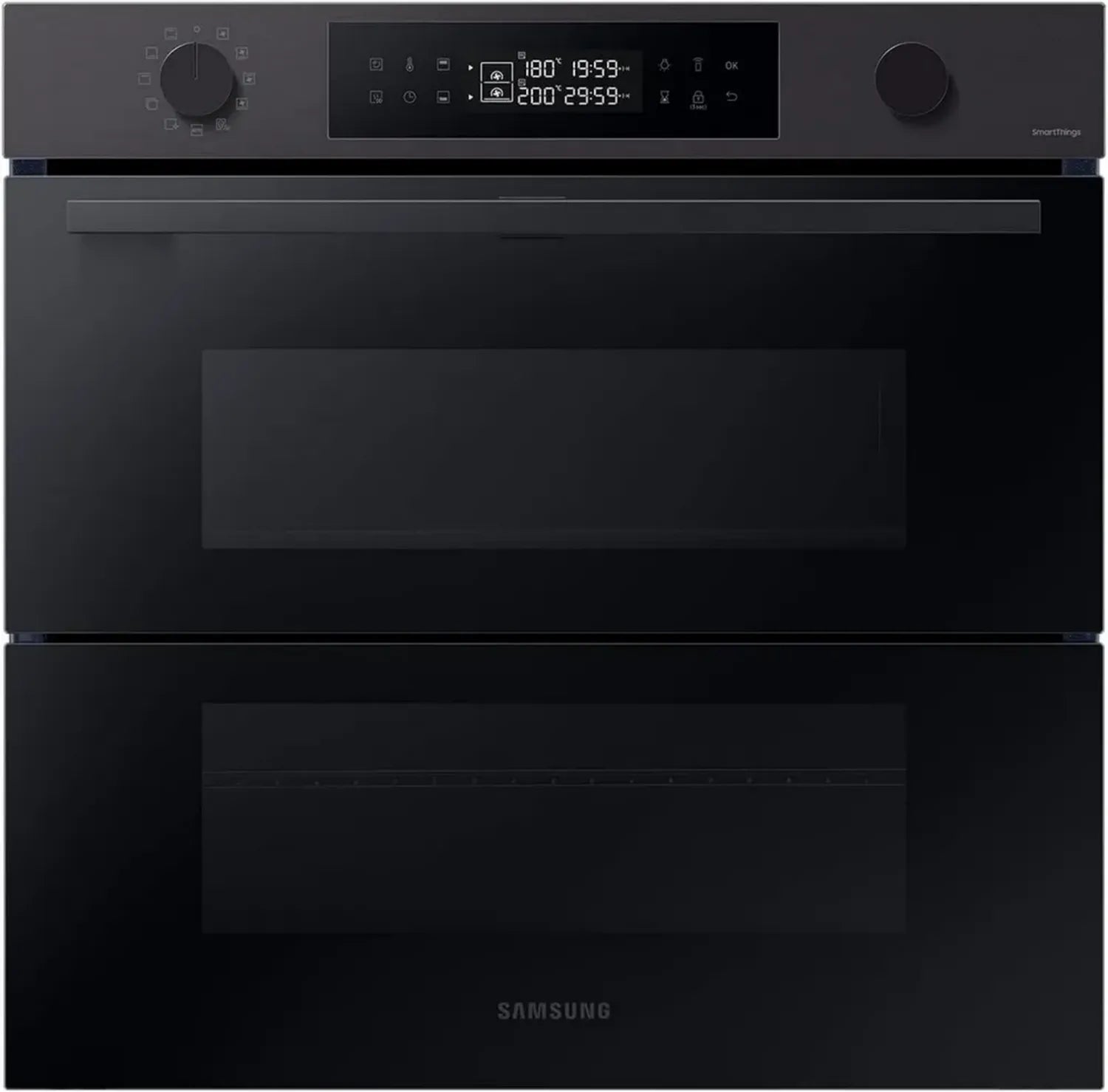 Samsung NV7B4550UDB/U1 Einbauofen mit Dual Cook Flex und Pyrolyse, Schwarz Edelstahl, Serie 4