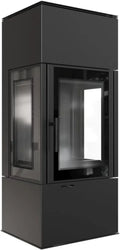 KRATKI Thor Kaminofen aus Stahl 8 kW, Schwarz Ø 150