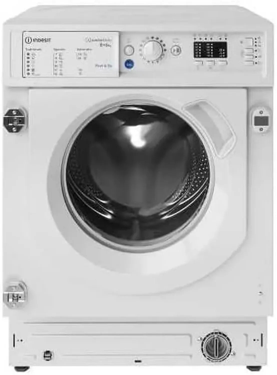 INDESIT Einbau-Waschmaschine mit Trockner, 8/6 kg, 1400 U/min, Weiß