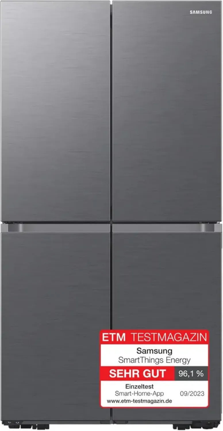 Samsung Kühl-Gefrierkombination, 649 l, AI Energy Mode, Edelstahl-Optik, No Frost+, Auto Eisbereiter