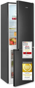 Exquisit Kühl-Gefrierkombination, 144 cm, 4-Sterne Gefrierfach, 157 L, Schnellkühlfunktion, Inox Optik, Modell KGC5231-60-E-050C