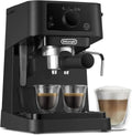 De'Longhi Stilosa EC 235.BK – Klassische Siebträgermaschine, manuelle Milchaufschäumfunktion, 1L Wassertank, 1100W, Schwarz