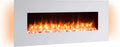 BALDERIA Elektrokamin Yoash - 2000W Wandkamin mit 3D-Flammeneffekt, LED, programmierbarer Fernbedienung und Thermostat, Weiß