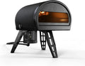 Gozney Roccbox Mobiler Pizzaofen mit Gas- und Holzbetrieb, Schwarz, 21 kg, Freistehend, Steinboden und Timer