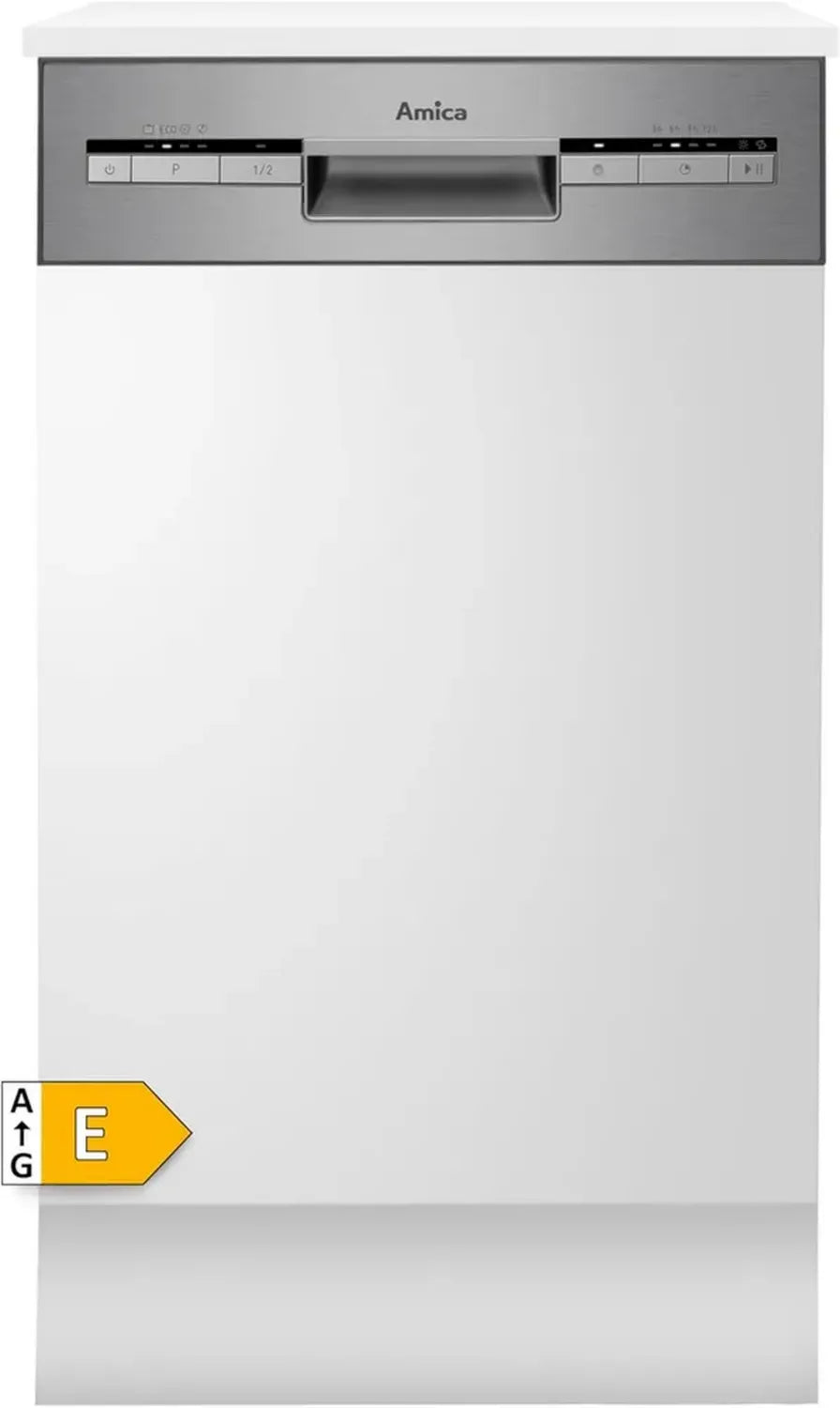 Amica EGSP 569 900 E Integrierter Geschirrspüler, 9 Maßgedecke, 3 Körbe, 4 Programme, AquaStop, 47 dB, Energieklasse E