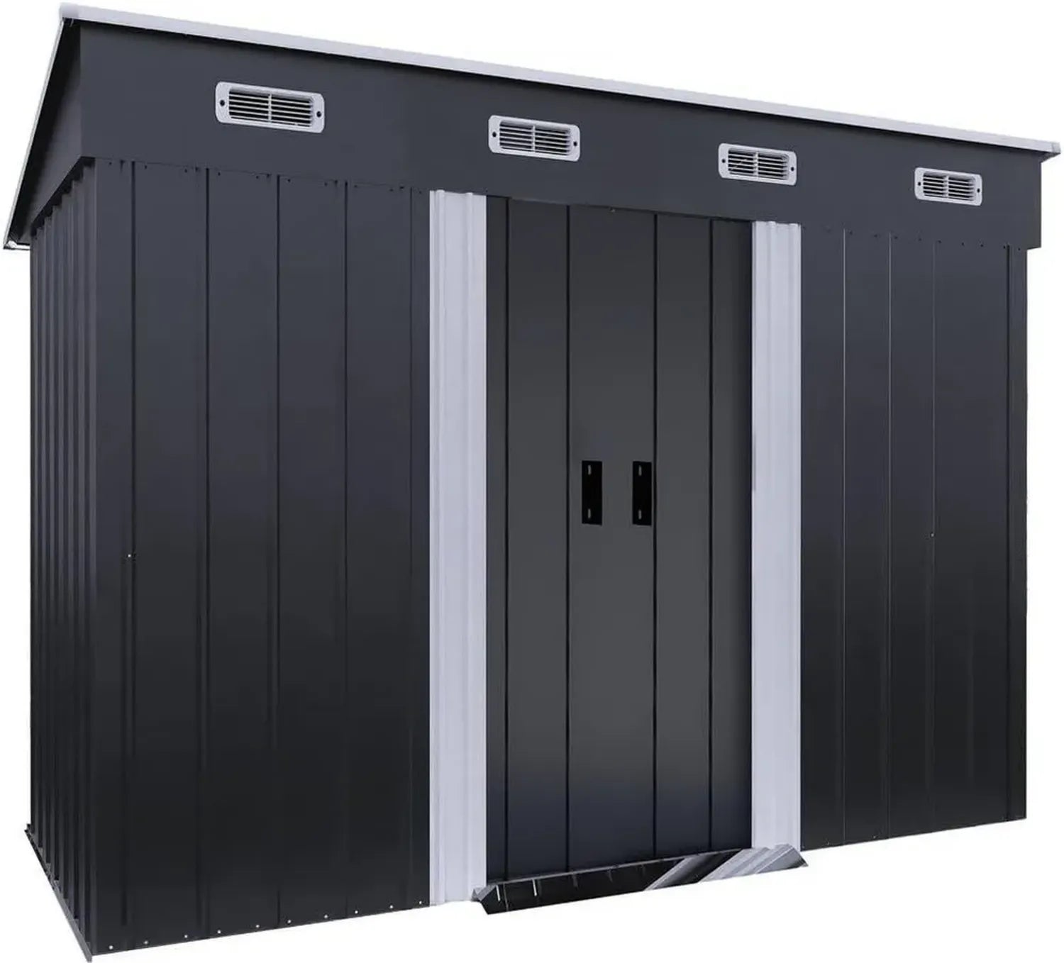 Metallgerätehaus mit Pultdach Denver, 3,28 m², Grau, robust und wetterbeständig