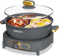 Elektrische Dezin Hot Pot mit Trennwand und Temperaturregelung
