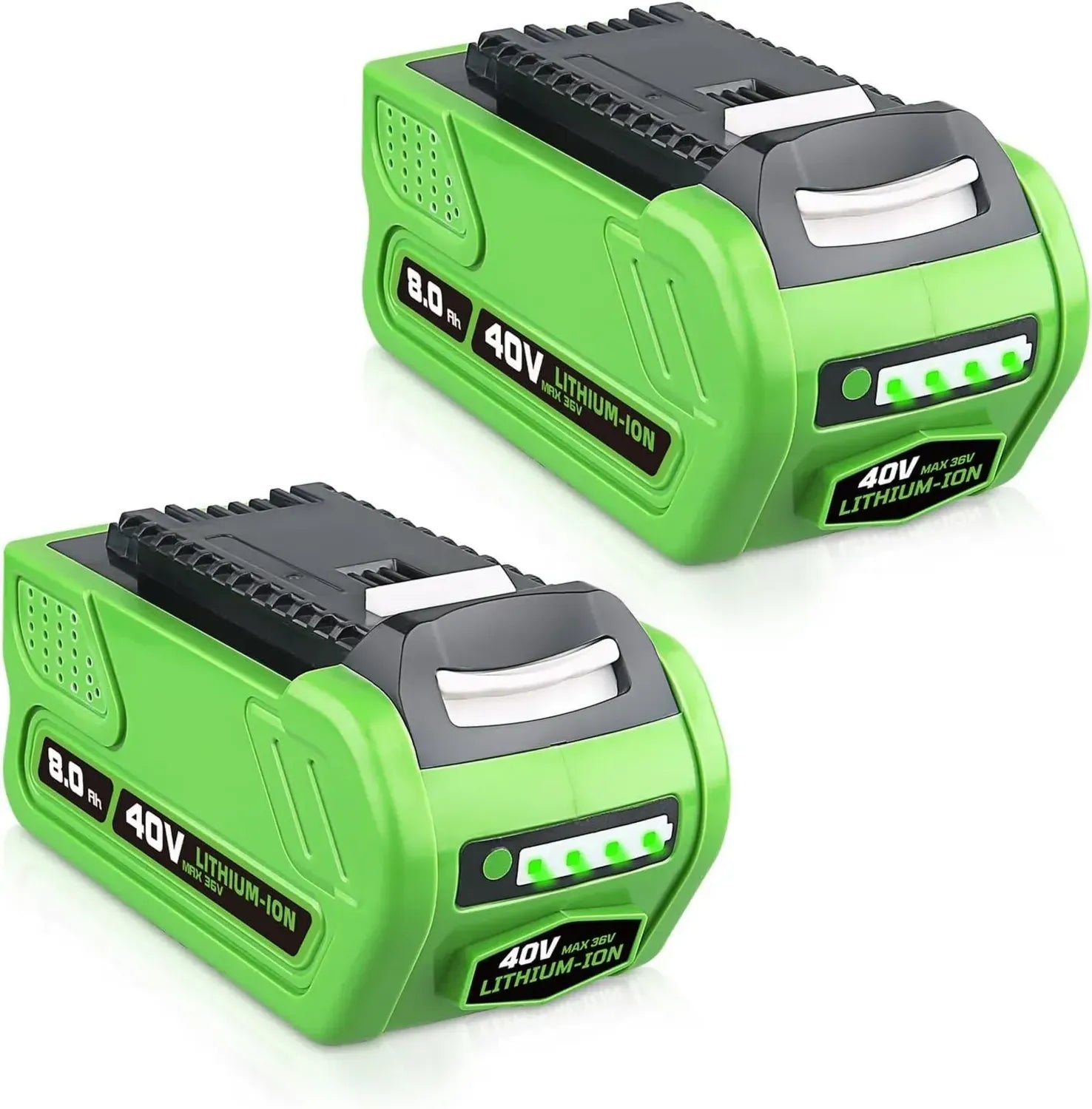 2x 8,0Ah Li-Ionen Ersatzakku für Greenworks 40V Elektrowerkzeuge