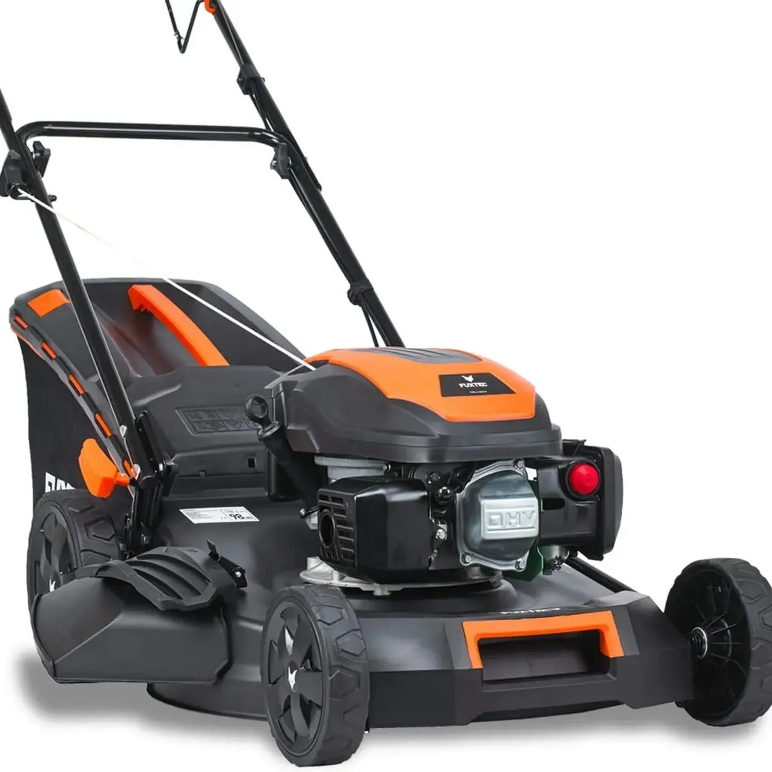 FUXTEC Benzin Rasenmäher 51cm mit 4-Takt Motor, 7-facher Höhenverstellung, Mulchfunktion & Seitenauswurf