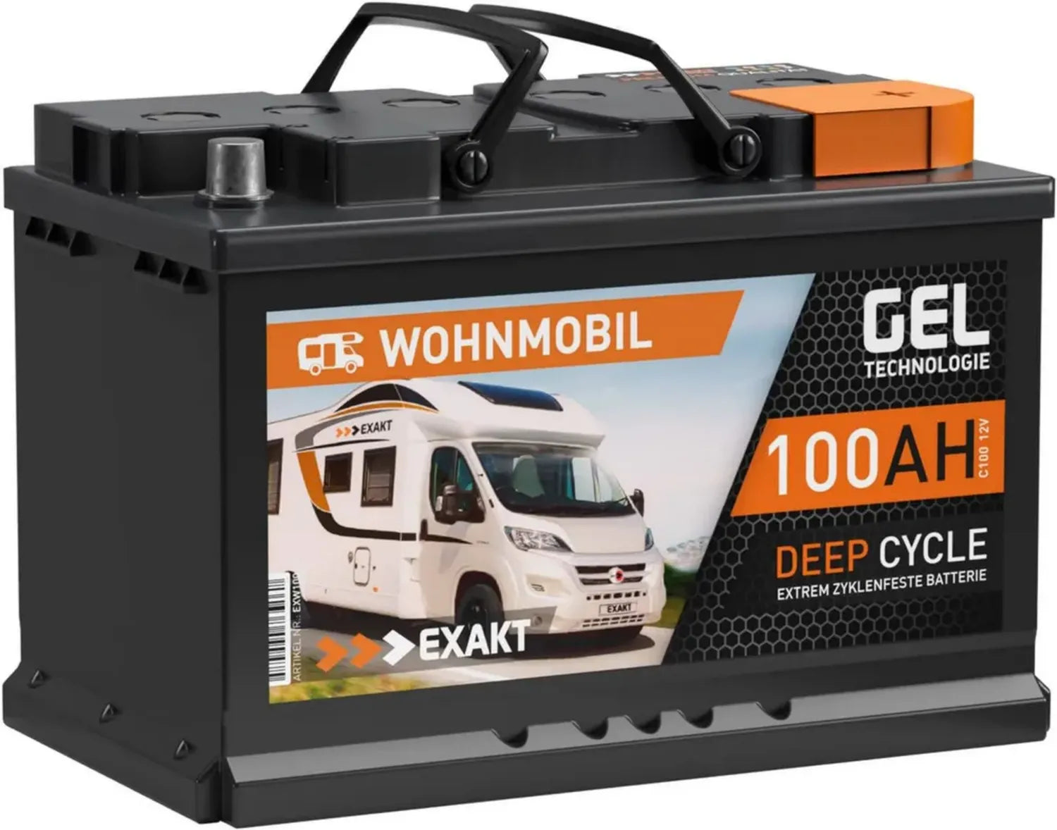 Hochleistungs-Gel-Batterie 12V 100Ah für Wohnmobil und Boot