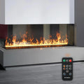 Elektrischer Wasserdampf-Kamin mit intelligenter Fernbedienung, 100 cm, bunte Flammen