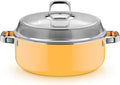 WMF Fusiontec Mineral Pro Schmortopf, 28 cm, kratzfest, für alle Herdarten, Mango Gelb, Made in Germany