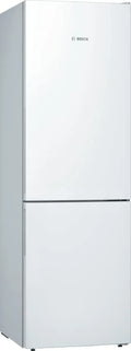 Bosch Serie 6 Kühl-Gefrierkombination, 186 cm Höhe, 214 L Kühlen, 88 L Gefrieren, VitaFresh für Frische, LowFrost für weniger Abtauen, LED-Licht, Weiß