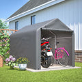Wetterfeste Fahrradgarage für 2-4 Räder mit UV-Schutz, Grau 160x220x165 cm