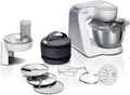 Bosch Küchenmaschine Serie 4, 1000W, 3,9L Edelstahl-Schüssel, Patisserie-Set, Weiß/Silber