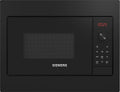 Siemens iQ300 Einbau-Mikrowelle, 800 Watt, 27 cm Glas-Drehteller, Linksanschlag, Automatikprogramme, Schwarz