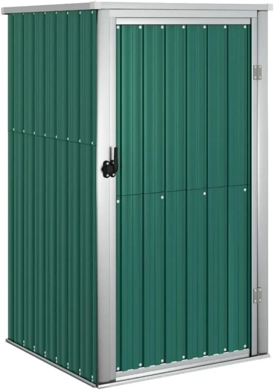 Robustes Metall-Gartenhaus, 88x89x161 cm, wetterfester Geräteschuppen für Gartenwerkzeuge und Fahrräder, grün