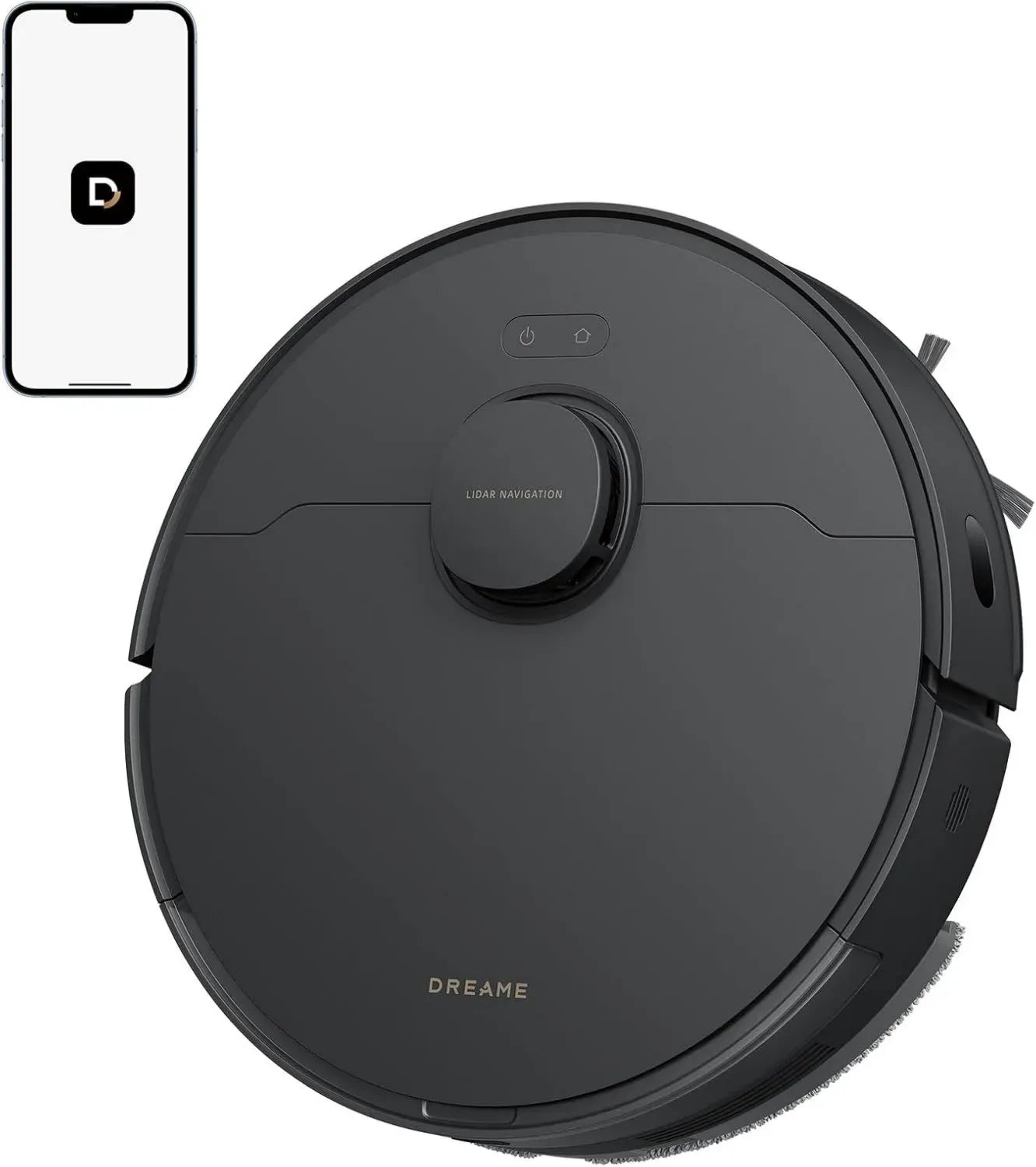 Dreame D20 Saugroboter mit 13.000 Pa, Duo-Bürsten für Tierhaare, LDS-Navigation, 2-in-1 Staubsaugen und Wischen, geeignet für Hartböden und Teppiche, 5.200 mAh Akku, App- und Sprachbefehl