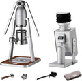 Handhebel-Espressomaschine mit integrierter Mühle, Präzisionsmanometer, ideal für Zuhause und Gastronomie