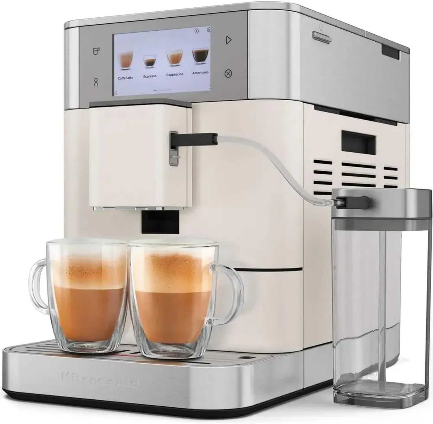 KitchenAid Vollautomatische Espressomaschine 5KES8558EPL, Milchaufschäumer, Heißgetränke-Optionen, Weiß
