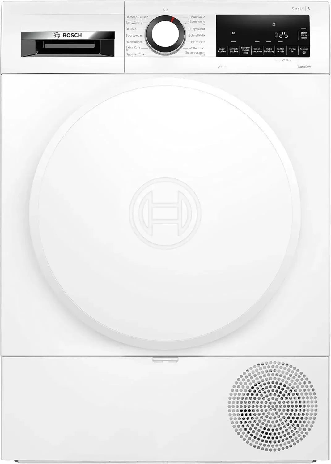 Bosch Serie 6 Wärmepumpentrockner 8 kg, Automatische Trocknung, Energieeffizient, Leises Design, Sanftes Trocknungssystem
