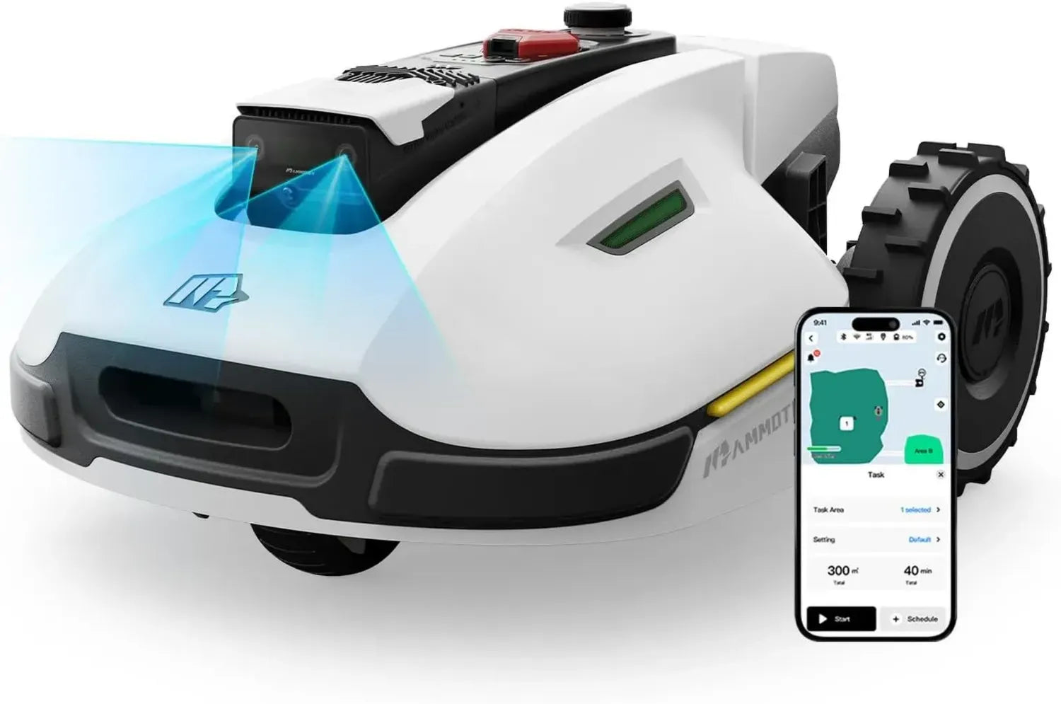 MAMMOTION YUKA 2000 Mähroboter, Kabellos, Bis 2400m², Intelligente Navigation, 4G-Modul, Steigung bis 50%