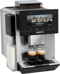 Siemens EQ900 Kaffeevollautomat, 6.8'' Farbdisplay, automatisches Reinigungssystem, leise, 41 Getränkeoptionen, XL-Becherfunktion, Edelstahl
