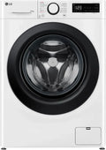 LG Frontlader-Waschtrockner 9-6 kg, Wi-Fi, KI-Direktantrieb, Dampf-Tiefenreinigung, TurboWash 360, Sicherheitsglastür, Weiß mit schwarzem Bullaugenring
