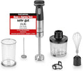 CASO Click & Mash - Akku-Stabmixer Set 4 in 1, vielseitig: Pürieren, Mixen, Schlagen, Aufschäumen