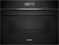 Siemens iQ700 Einbau-Dampfbackofen 60x45 cm, Schwarz, Hydrolyse, Touchscreen, Air Fry, 4D Heißluft