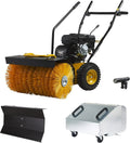 Multifunktionale Benzin-Kehrmaschine 3-in-1 mit Schneeschild und Antrieb, 60cm Breite, 4,8PS