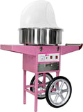 Zuckerwattemaschine mit Wagen und Zubehör, Edelstahl, 1200 W, Pink, Royal Catering