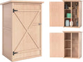 Wetterfester Holz-Gartenschrank mit Türen und Regalen, 75x56x115cm, für Garten, Terrasse und Rasen