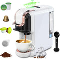 Gecheer 5-in-1 Espresso-Kapselmaschine mit 19 Bar Druck und LED-Anzeige für Heiß- und Kaltgetränke