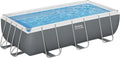 Bestway Stahlrahmenpool Pro MAX, 404 x 201 x 100 cm, rechteckig, grau
