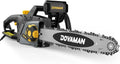 DOVAMAN 2400W Elektrische Kettensäge, 40cm Oregon Schwert, werkzeuglose Spannvorrichtung, 15m/s, Rückschlagschutz, 2 Ketten inklusive, ideal für Brennholz und Gartenschnitt