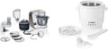 Bosch Küchenmaschine Serie 4 MUM5XW20 mit 3,9L Edelstahlschüssel & Ice-Maker MUZ5EB2, 550ml für Eis, Sorbet und Frozen Joghurt, weiß