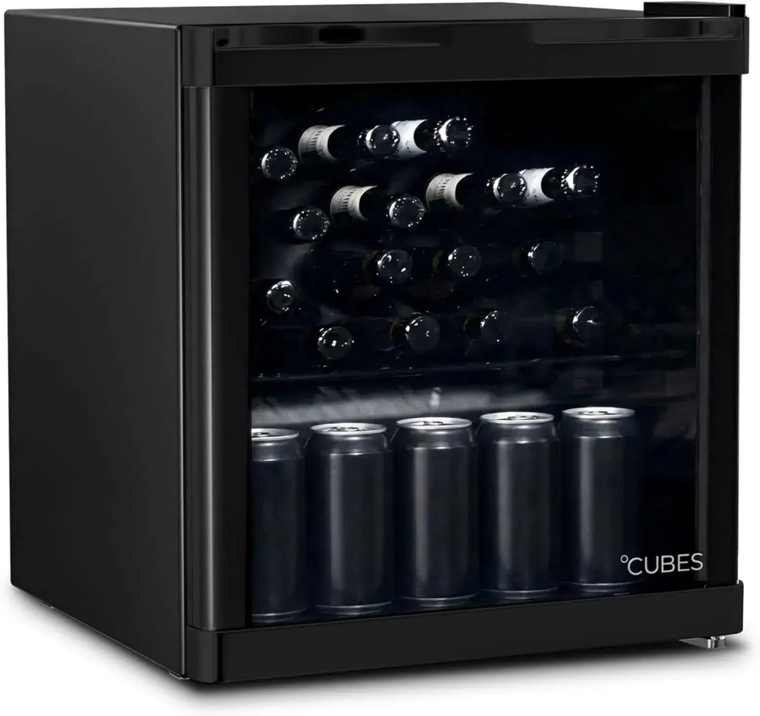 Kompakter Mini-Kühlschrank 48L mit Glastür – Energiesparend & Geräuscharm für Büro, Gaming & Camping