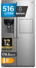 Midea Side-by-Side Kühl-Gefrierkombination 178,8 cm No Frost Inverter mit Wasserspender