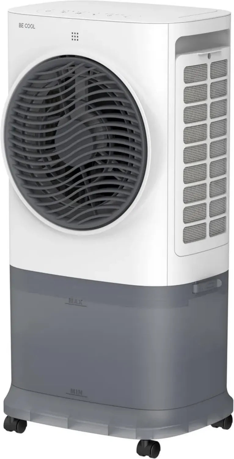 BE COOL WiFi Luftkühler, 6,5L Tank, 340 m³/h Luftstrom, Fernbedienung, LED, 3 Modi, leise