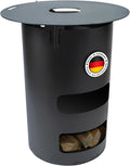Multifunktionale Feuerplatte-Set 80cm, 5mm – Ideal für Grill, Feuertonne & Dutch Oven – Inklusive Feuerkorb & Blende