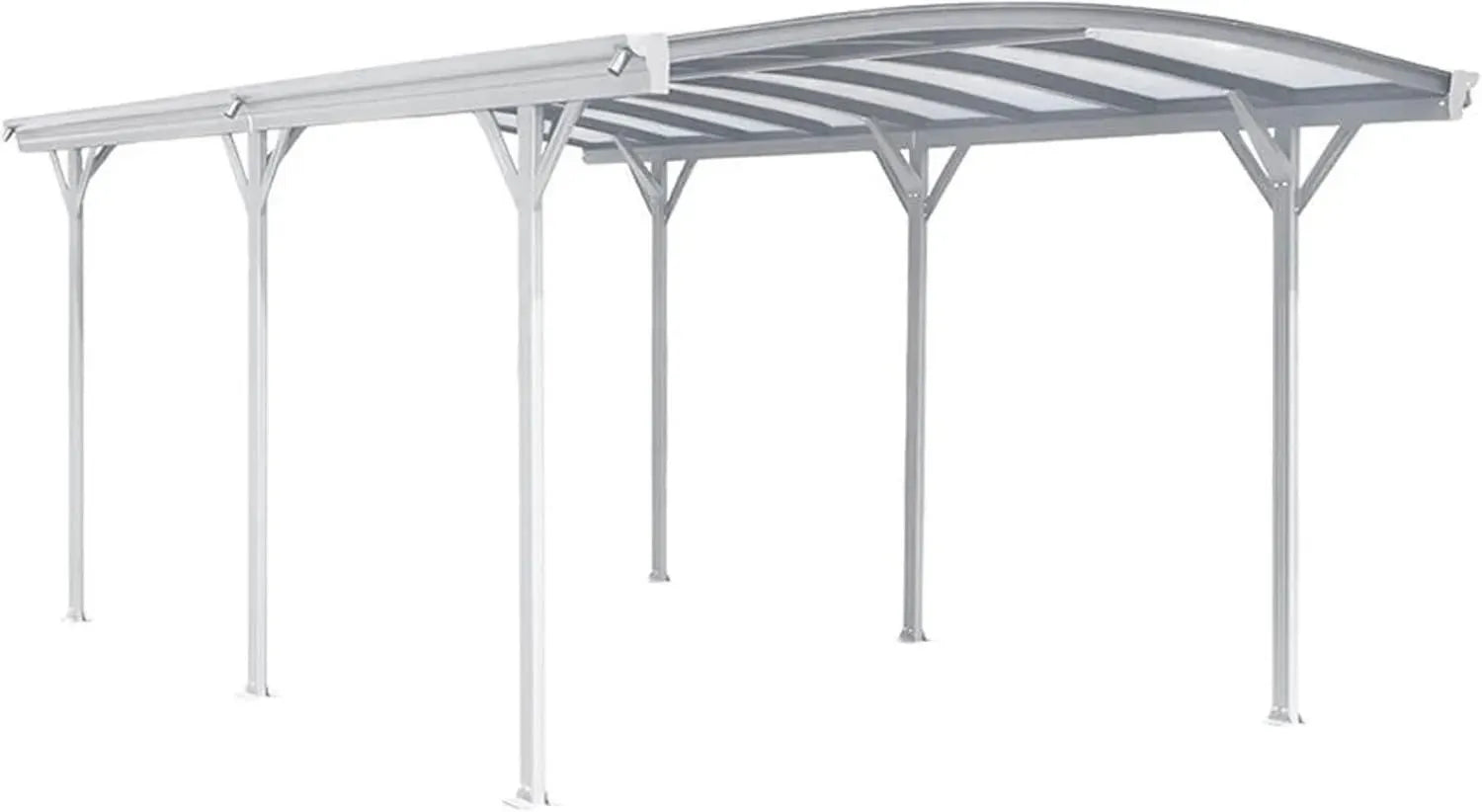 Hochwertiger Aluminium-Carport London mit UV-Schutz, Farbwahl: Weiß