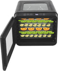 Hochwertiger Dörrautomat mit LED-Anzeige, 6 Edelstahlschalen und präzisem Temperaturregler, ideal für Obst, Gemüse und Fleisch