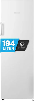 Heinrichs Gefrierschrank 194 L, No-Frost, 5 Schubladen, LED-Display, Tür wechselbar, Alarm, Weiß